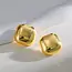 Goodies Stainless steel vierkante oorbellen goud – statement studs