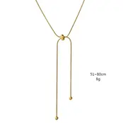 Stainless Steel Y-Ketting Staaf Goud & Zilver – Minimalistisch & Waterproof