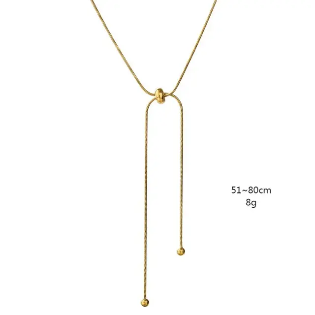 Stainless Steel Y-Ketting Staaf Goud & Zilver – Minimalistisch & Waterproof