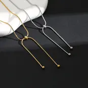 Stainless Steel Y-Ketting Staaf Goud & Zilver – Minimalistisch & Waterproof