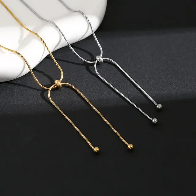 Stainless Steel Y-Ketting Staaf Goud & Zilver – Minimalistisch & Waterproof