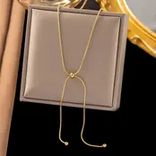 Stainless Steel Y-Ketting Staaf Goud & Zilver – Minimalistisch & Waterproof