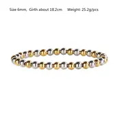 Stainless Steel Armband Two Tone Kralen – Goud & Zilver Ball Bracelet