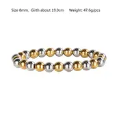 Stainless Steel Armband Two Tone Kralen – Goud & Zilver Ball Bracelet