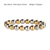 Stainless Steel Armband Two Tone Kralen – Goud & Zilver Ball Bracelet