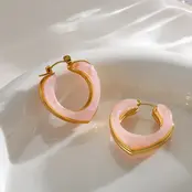 Stainless Steel V Shape Earrings