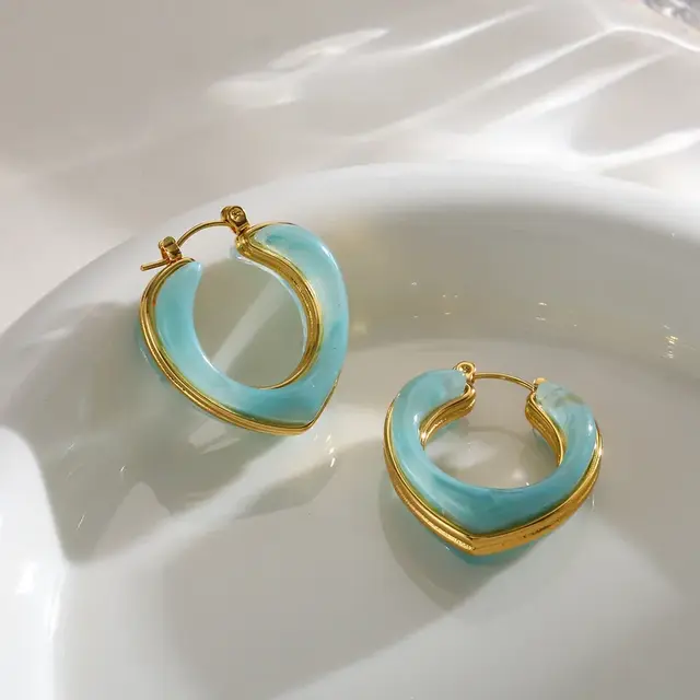 Stainless Steel V Shape Earrings