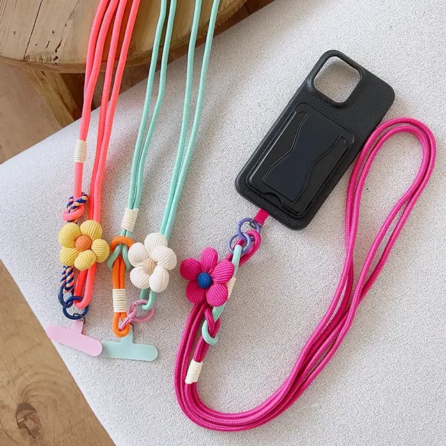 Telefoonkoord Bloem Lang Glitter