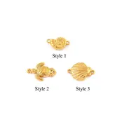 Stainless Steel Enkelbandje Schelp & Schildpad Goud – Bolletjes Ketting Waterproof