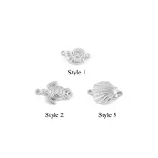 Stainless Steel Enkelbandje Schelp & Schildpad Zilver – Bolletjes Ketting Waterproof
