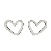 Stainless Steel Hart Oorstekers Open – Minimalistische Studs Goud/Zilver
