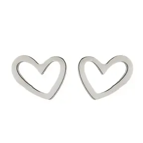 Stainless Steel Hart Oorstekers Open – Minimalistische Studs Goud/Zilver