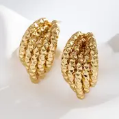 Stainless Steel Statement Studs – Bold Oorbellen Goud