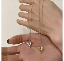 Stainless Steel Hart Ketting Minimalistisch – Goud & Zilver Hanger Ketting