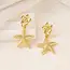 Goodies Stainless Steel Oorbellen Zeester Bloem – Goudkleurige Beach Hangers