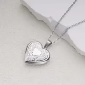 Stainless Steel Hart Medaillon Ketting – Openklapbare Foto Hanger Waterproof