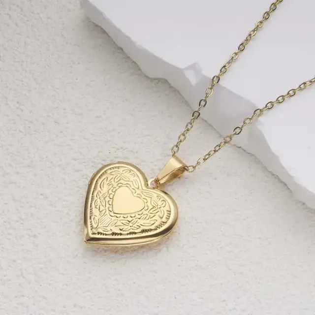Stainless Steel Hart Medaillon Ketting – Openklapbare Foto Hanger Waterproof