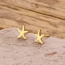 Stainless Steel Zeester Oorstekers – Starfish Studs Goud/Zilver