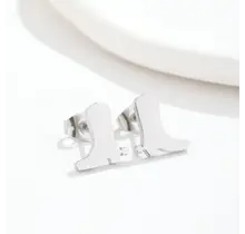 Stainless Steel Cowboy Boot Stud Oorbellen – Trendy Western Oorstekers Goud/Zilver