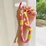 Goodies Telefoonkoord Kleurrijk – Trendy Phone Strap met Karabijnhaak Pink Yellow