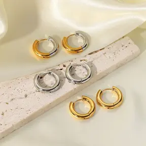 Stainless Steel Basic Hoops Oorbellen – Goud & Zilverkleurig 20 mm