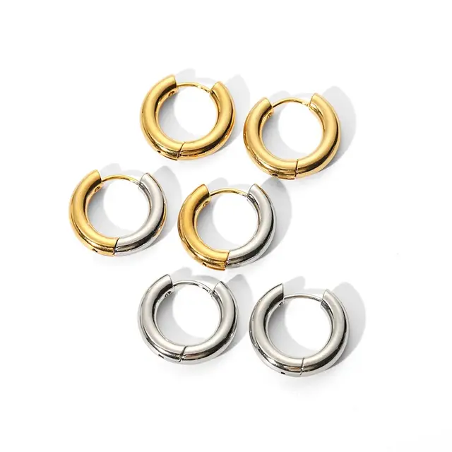 Stainless Steel Basic Hoops Oorbellen – Goud & Zilverkleurig 20 mm