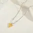 Goodies Stainless Steel Hart Ketting Minimalistisch – Two Tone Hanger Ketting