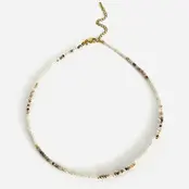 Fijne Kralenketting Beige – Stainless Steel Sluiting – 40+5 cm