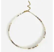 Fijne Kralenketting Beige – Stainless Steel Sluiting – 40+5 cm