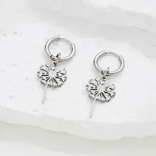 Stainless Steel Oorbellen Dandelion Silhouet – Goud & Zilver