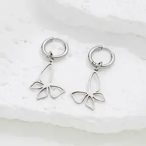 Stainless Steel Oorbellen Vlinder Cut-Out – Goud & Zilver