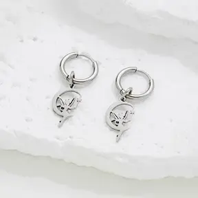 Stainless Steel Oorbellen Tinkerbell Hanger – Goud & Zilver