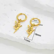 Stainless Steel Oorbellen Fairy Bedel – Goud & Zilver