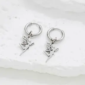 Stainless Steel Oorbellen Fairy Bedel – Goud & Zilver