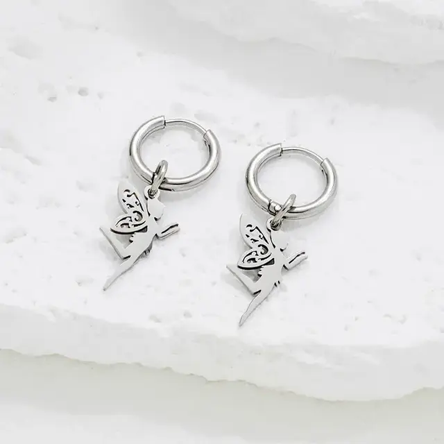 Stainless Steel Oorbellen Fairy Bedel – Goud & Zilver