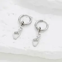 Stainless Steel Oorbellen Hand met Hart – Goud & Zilver