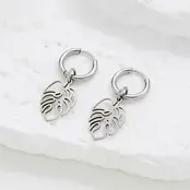 Stainless Steel Oorbellen Blad Design – Goud & Zilver