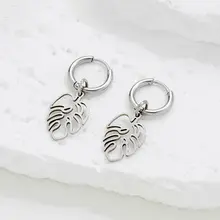 Stainless Steel Oorbellen Blad Design – Goud & Zilver