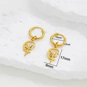 Stainless Steel Oorbellen Tinkerbell Hanger – Goud & Zilver