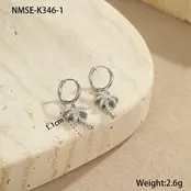 Stainless Steel Oorbellen Palmboom Bedel – Goud & Zilver