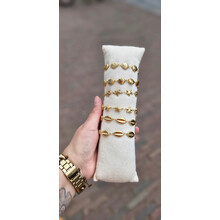 Zomerse Stainless Steel Armbandjes met Schelpen & Zeesterren – Goudkleurig
