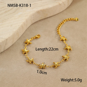 Zomerse Stainless Steel Armbandjes met Schelpen & Zeesterren – Goudkleurig