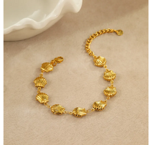 Zomerse Stainless Steel Armbandjes met Schelpen & Zeesterren – Goudkleurig