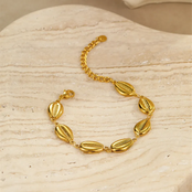 Zomerse Stainless Steel Armbandjes met Schelpen & Zeesterren – Goudkleurig