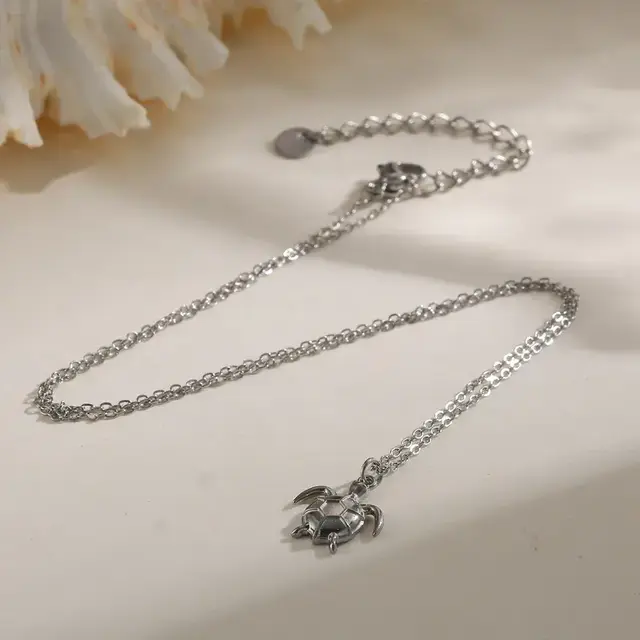 Stainless Steel Minimalistische Ketting Schildpad – Goud- en Zilverkleurig