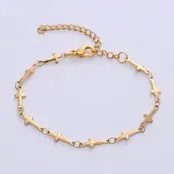 Stainless Steel Armband Kruisjes – Goud- en Zilverkleurig