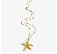 Stainless Steel Ketting Zeester – Goudkleurig