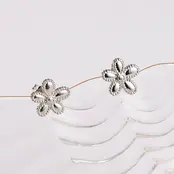 Stainless Steel Bloem Oorstekers – Goud- en Zilverkleurig