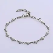 Stainless Steel Ketting Hartjes 40+5 cm – Goud en Zilverkleurig