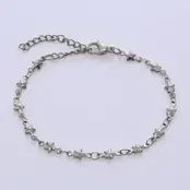 Stainless Steel Ketting Sterretjes 40+5 cm – Goud en Zilverkleurig